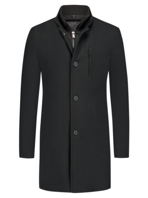 Coat with removable vest