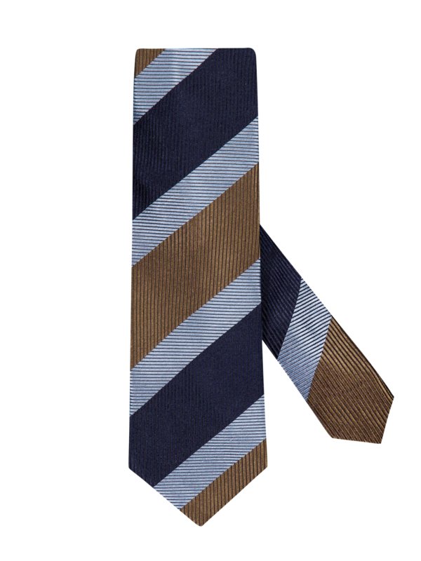 Levně Goldband, Hedvábná kravata s proužkovaným vzorem SvětleModrá