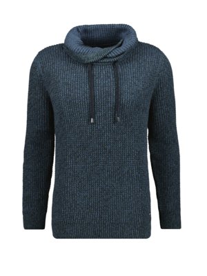 Sweater with waterfall collar 