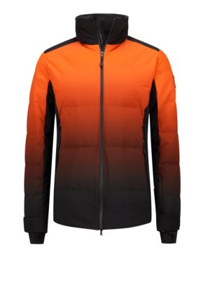 Ski jacket with down padding and packable hood