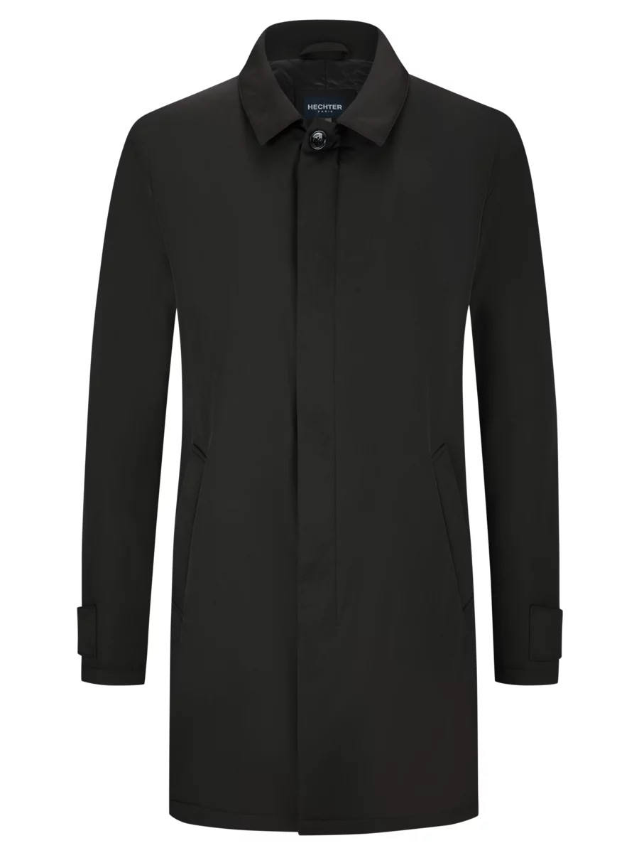 Short coat with removable yoke , Hechter Paris, black | HIRMER big & tall