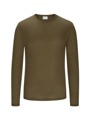 Long-sleeved top made of Lyocell with stretch 