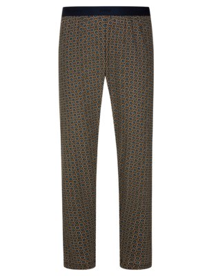 Pyjama bottoms with retro pattern 