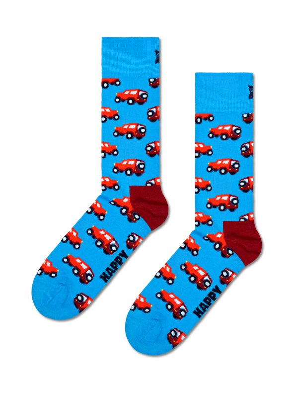 Levně Happy Socks, Ponožky s motivem auta SvětleModrá