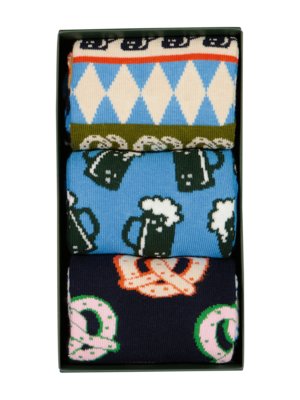 3-pack of socks with Oktoberfest motif 