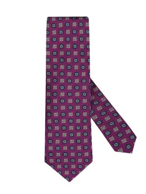 Krawat z jedwabiu z graficznym wzorem
