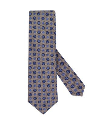 Krawatte-aus-Seide-mit-grafischem-Muster