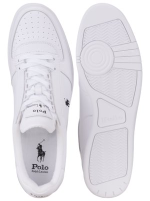 Leather sneakers with rider logo
