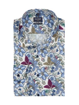 Luxor, Modern Fit, Hemd mit floralem Print