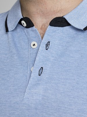 Poloshirt aus Baumwolle mit Kontraststreifen