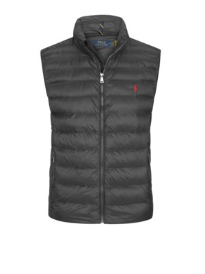Quilted gilet with logo patch