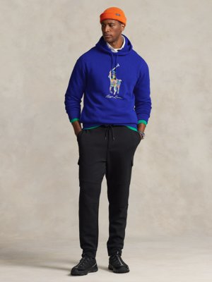 Hoodie-with-polo-rider-print