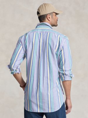 Shirt in Oxford fabric with striped pattern