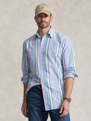Shirt-in-Oxford-fabric-with-striped-pattern