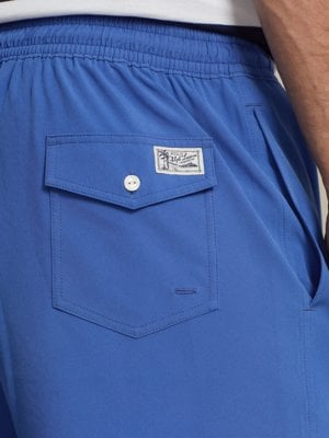 Swimming trunks with stretch and embroidered logo