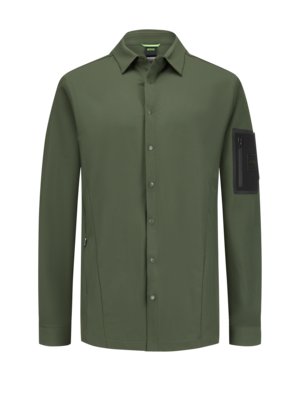 Overshirt with stretch, water-repellent 