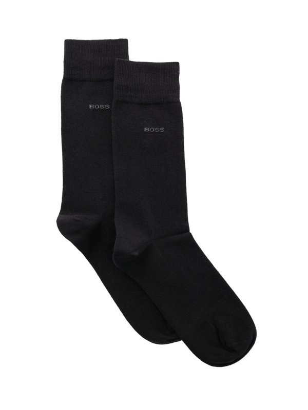 Levně Boss, Dva páry ponožek ze směsi bavlny Černá