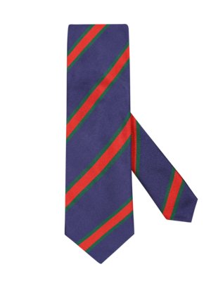 Hedvábná kravata s proužkovaným vzorem