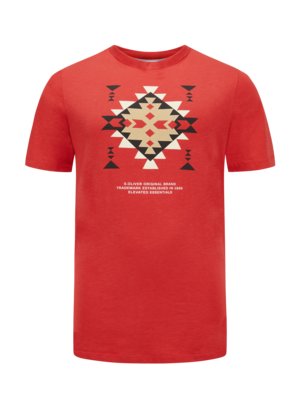 T-Shirt mit Print auf der Vorderseite, Extralang