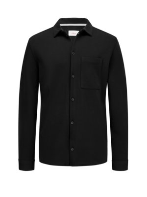 Jersey overshirt with stretch, extra long