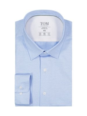 Hemd mit feinem Muster, feel well shirt, Comfort Fit , Tom Rusborg, hellblau  | Hirmer Große Größen