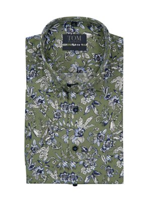 Hemd mit floralem Print und Brusttasche, Comfort Fit 