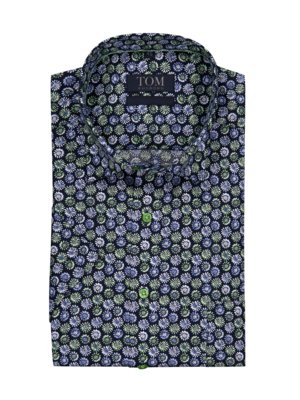 Short-sleeved shirt with all-over print and breast pocket, Comfort Fit 