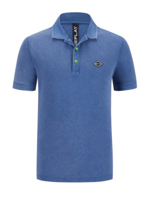 Piqué polo shirt in a washed look 