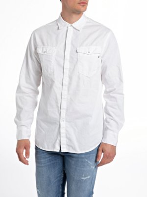 Licht overshirt van puur katoen