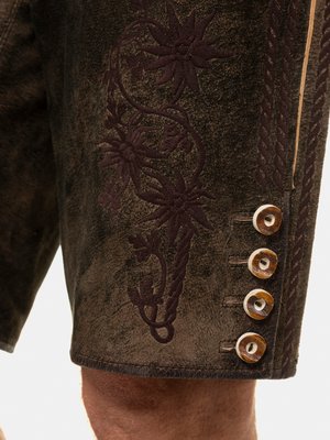 Lederhosen made of goatskin with embroidered details 