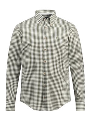 Traditional shirt with check pattern and breast pocket