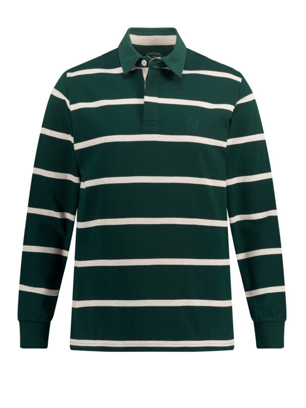 Levně Jp1880, Rugby tričko s proužkovaným vzorem Zelená