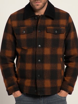 Overshirt-with-check-pattern,-wool-look-