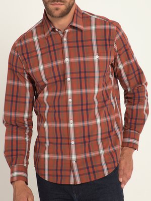 Shirt-with-glen-check-pattern,-Modern-Fit