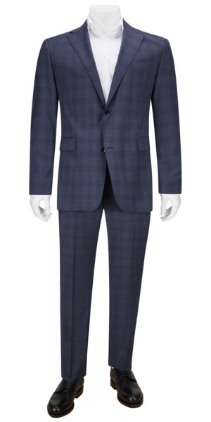 Suit with fine glen check pattern