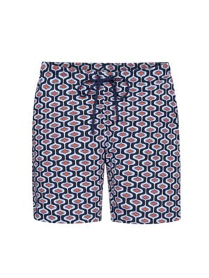 Pyjama shorts with all-over print and stretch 