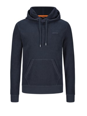 Lightweight hoodie in terry fabric