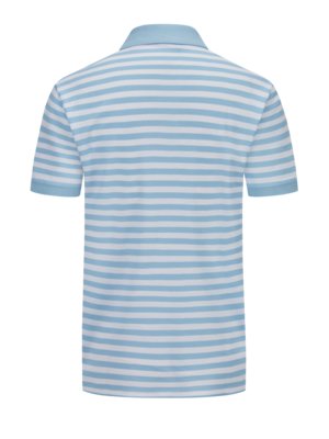 Striped-polo-shirt-in-piqué-fabric