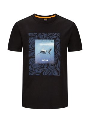 T-shirt with shark print
