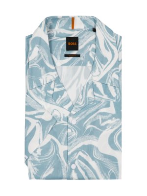 Short-sleeved-shirt-with-all-over-print,-Relaxed-Fit