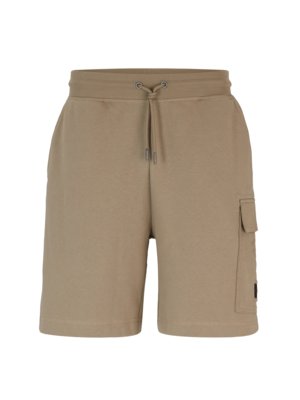 Sweat-Shorts mit seitlicher Cargotasche 