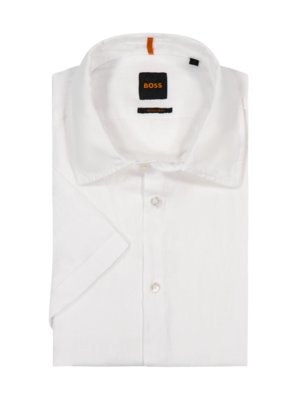 Short-sleeved linen shirt, Regular Fit