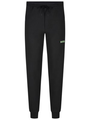 Jogging bottoms with rubberised logo 