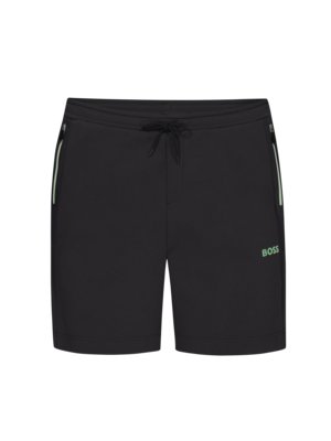 Sweatshorts with mesh elements and logo lettering