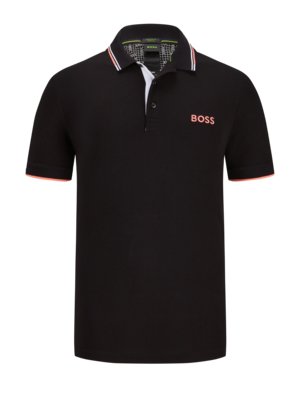 Polo shirt in piqué fabric with 4-way stretch   