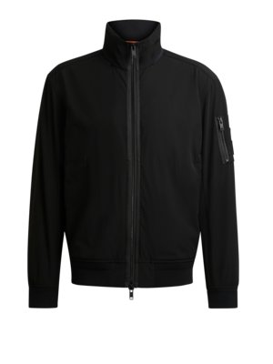Lightweight blouson with hood in the collar 
