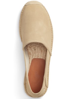 Suede espadrilles with embroidered logo