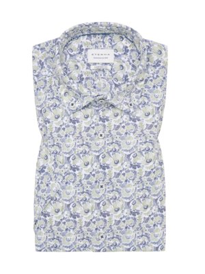 Short-sleeved-shirt-with-floral-all-over-pattern,-Comfort-Fit-