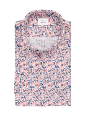 Short-sleeved-shirt-with-floral-all-over-pattern,-Comfort-Fit-