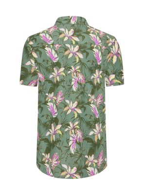 Short-sleeved shirt with floral pattern 
